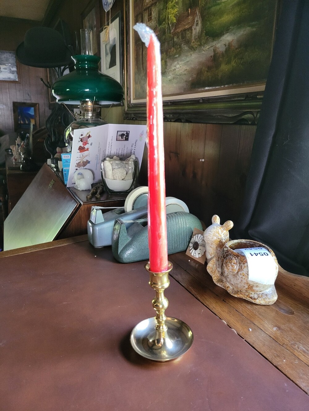 Round Saucer Base Candlestick Holder- India-fine Quality Lacquered Brass